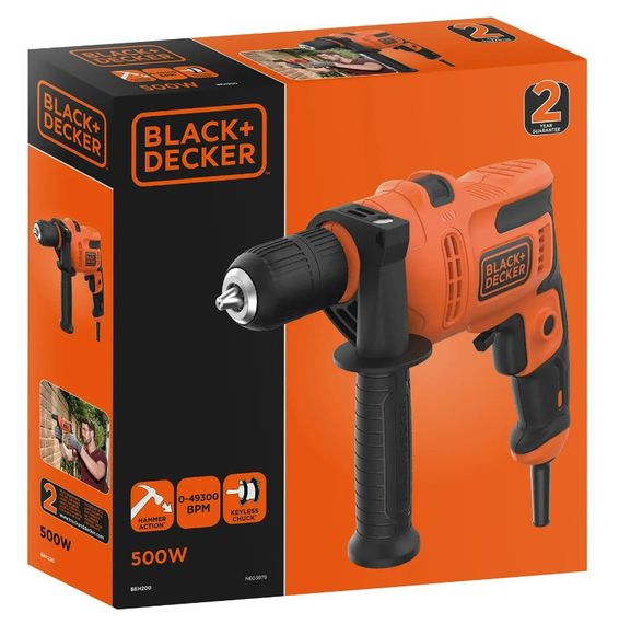 Дриль мережевий ударний Black&Decker BEH200 | Зображення 2