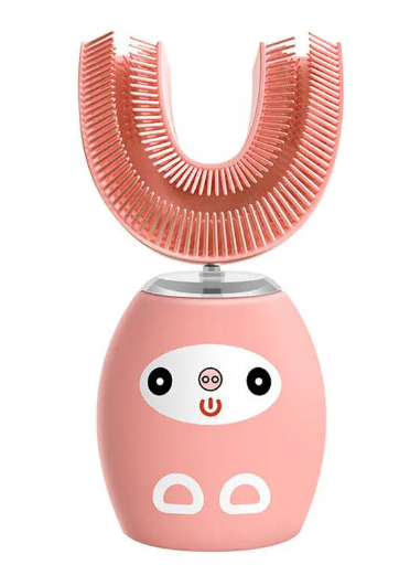 Дитяча зубна щітка U-shaped electric toothbrush ∙ Електрична ультразвукова силіконова щітка – капа для дітей | Зображення 1