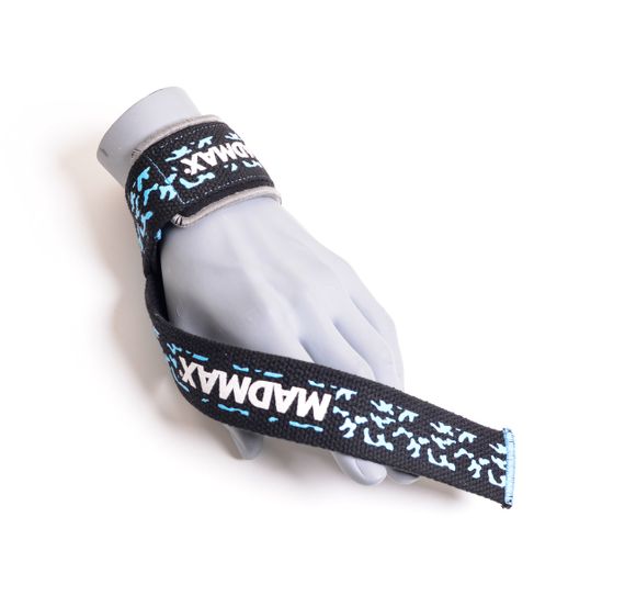 Лямки для тяги MadMax Camo Power Wrist Straps Camo/Light Blue | Зображення 1