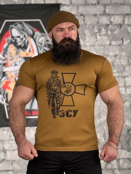 Тактична футболка, що відводить піт SABUR ЗСУ кайот ВТ5084