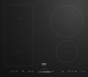 Варочная поверхность стеклокерамическая Beko HII64500UFT - индукция/60см/4конф/1 расш/слайдер/черный (HII64500UFT)