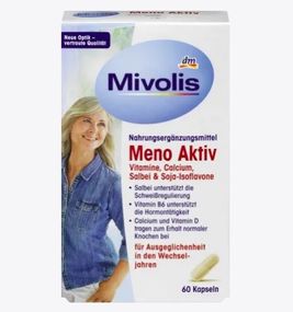 Капсули Міволіс Мено актив 60 шт. для жінок при менопаузі та клімаксі Mivolis Meno Aktiv Kapseln 60 St.