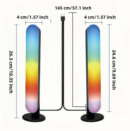 Настільна лампа RGB з пультом керування XPRO 2 шт, USB-живлення (234576880_322) | Зображення 4