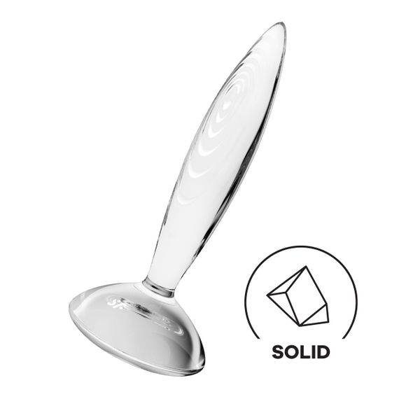 Скляна анальна пробка Satisfyer Sparkling Crystal, дуже міцна, термостійка Sex Aura