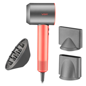 Фен профессиональный VGR V-440 PINK, 3 уровня обдува, 3 уровня температуры, 11000 RPM 3 насадки