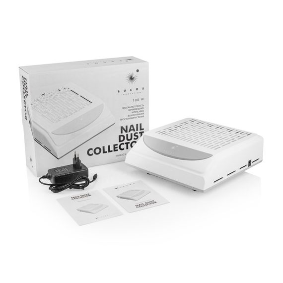 Настольная маникюрная вытяжка Bucos Cyclone V2 100W с многоразовым HEPA фильтром, белая | Зображення 5