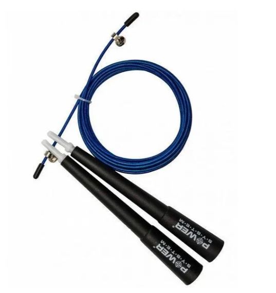Скакалка швидкісна Power System PS-4033 Crossfit Jump Rope Blue 2,8 м (PS-4033_Black-Blue) | Зображення 5