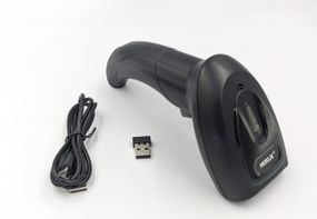 1D, 2D CMOS сканер штрих-кода, QR кода беспроводной USB Heroje C-1270W с датчиком движения черный (C-1270W)