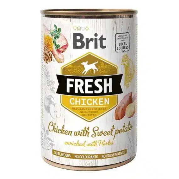 Вологий корм для собак Brit Fresh Dog Chicken with Sweet potato з куркою та бататом, 400 гр