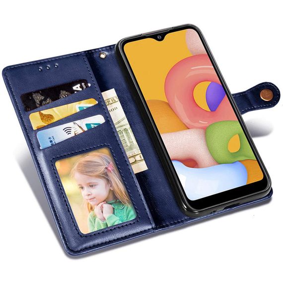 Кожаный чехол-книжка GETMAN Gallant (PU) для Xiaomi Redmi 10C Синий | Зображення 2