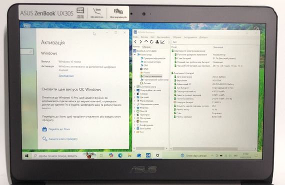 Ультрабук Б-клас Asus ZenBook UX305CA / 13.3" (1920x1080) IPS / Intel Core m3-6Y30 (2 (4) ядра по 0.9 - 2.2 GHz) / 8 GB DDR3 / 128 GB SSD / Intel UHD Graphics 620 / WebCam / Win 10 Home б/в | Зображення 9