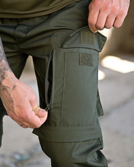 Тактичні штани шорти джогери MINISTERIUM олива ПП7807 | Зображення 3