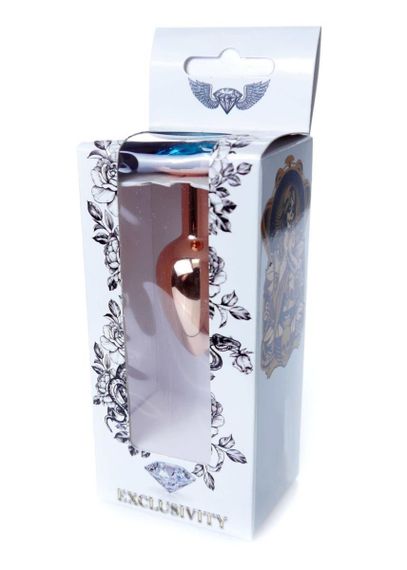 Анальна пробка - Jewellery Red Gold Plug Light Blue sexstyle | Зображення 6