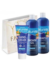 Набір "Морська терапія" гель для душу + шампунь + крем для рук + пакет Farmasi