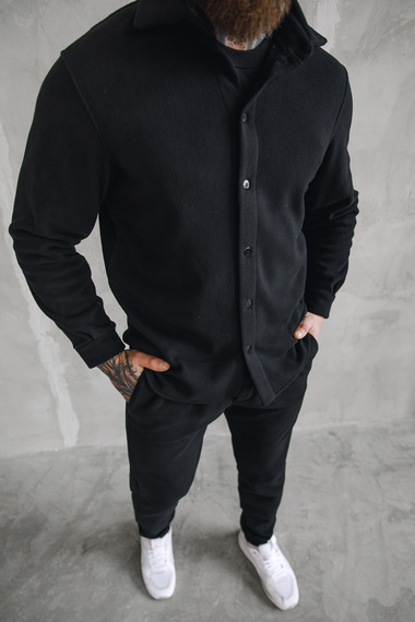 Костюм плюш Пуговица чёрный S | Зображення 3