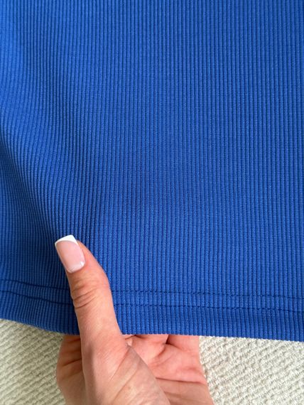 Женское платье-майка в рубчик синее (электрик) 700001527 размер 4XL/5XL | Зображення 4