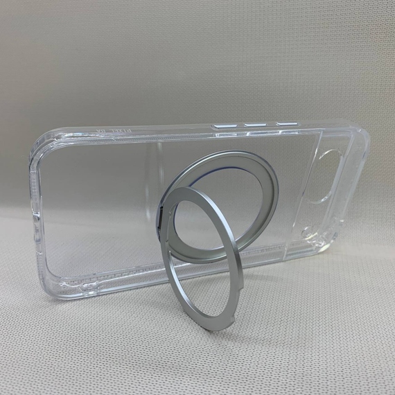 Чохол для Google Pixel 8A Wlons Hybrid Magnetic MagSafe прозорий протиударний з кільцем PC+TPU | Зображення 2