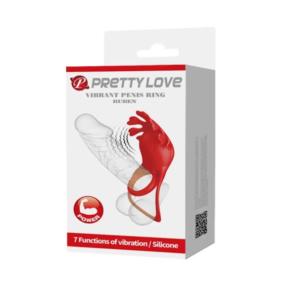 Ерекційне кільце Pretty Love — Vibration Penis Ring Ruben Red, BI-210311 Sex Aura | Зображення 5