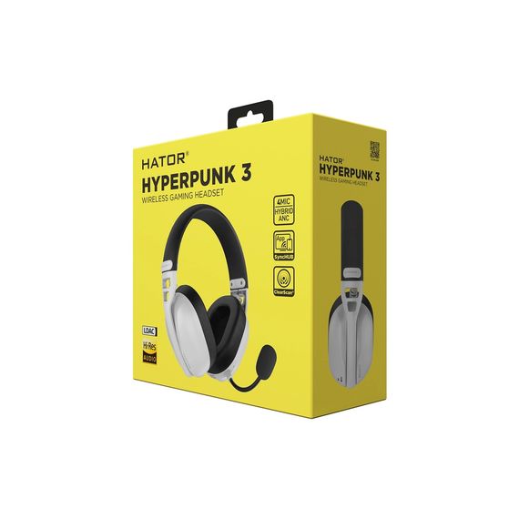 Навушники Hator Hyperpunk 3 Wireless Hi-Res SyncHUB connection White (ESH16) | Зображення 7