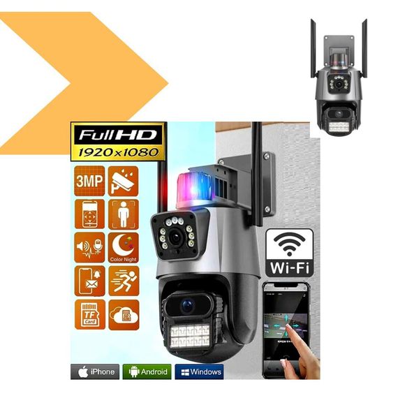 Камера відеоспостереження PTZ вулична WiFi Outdoor Camera P11 ICSEE 3MP (41564-15968_1082) | Зображення 1