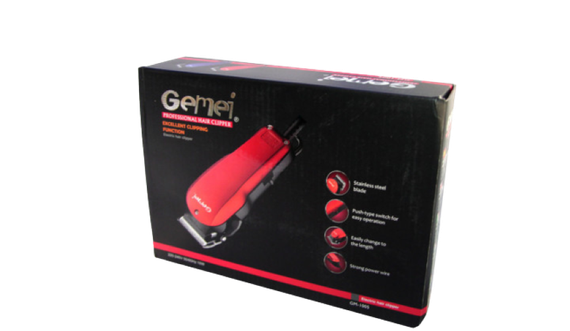 Якісна машинка для стрижки волосся з 4 знімними насадками Gemei GM1-1005 червоний (lp-91051_328) | Зображення 3