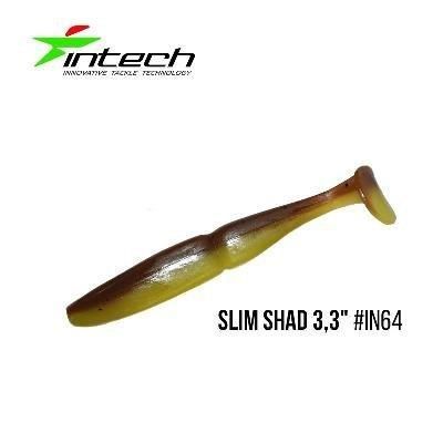 Силиконовая приманка, Съедобный силикон Intech Интеч Slim Shad 3,3"7 шт IN64