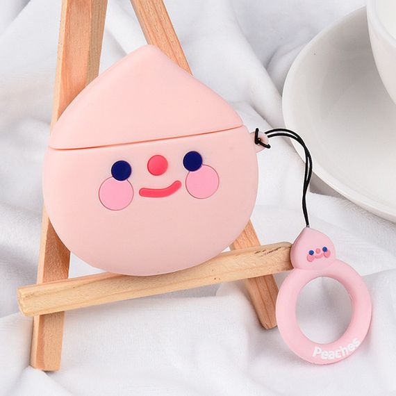 Силіконовий футляр Smile Fruits series для навушників AirPods 1/2 + кільце | Зображення 1