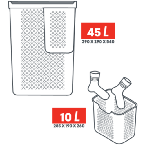 Кошик для білизни 45л з органайзером карамель Simple Алеана | Зображення 2