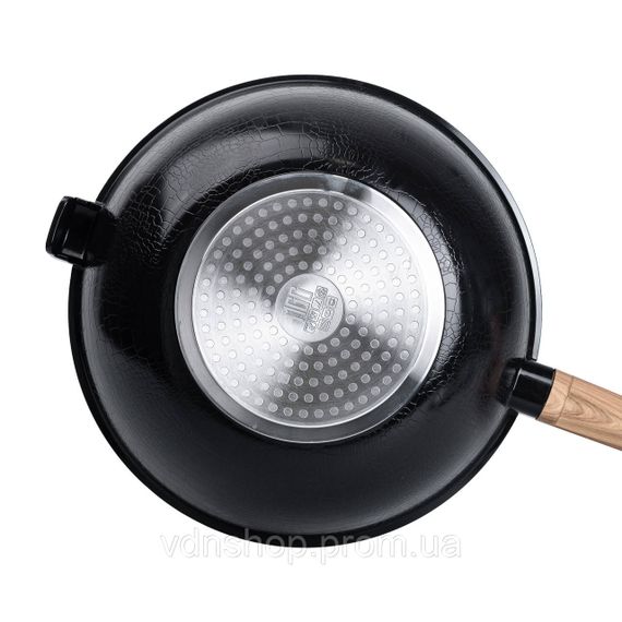 Алюмінієва сковорода 5.6 л з керамічним покриттям антипригарним Ø 30 см чорна MGC HP-4-460B | Зображення 1