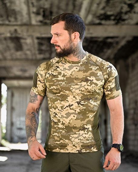 Компресійна потоотвідна футболка elit force SSO піксель ОЛ7259 | Зображення 1