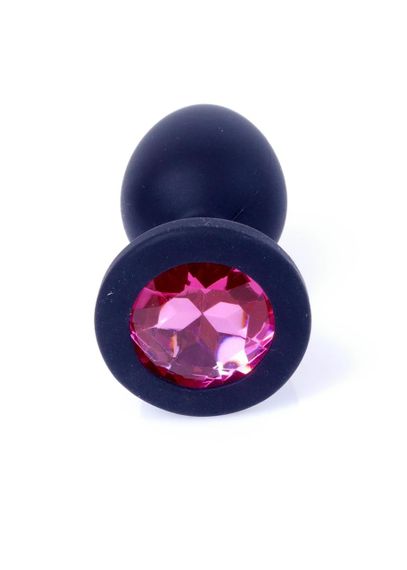 Анальная пробка - Jewellery Silicone Black Plug S Pink Sex Aura | Зображення 2