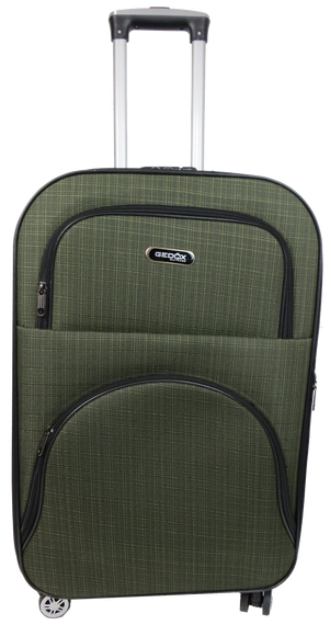 Тканева середня валіза колесах 67L Gedox хакі