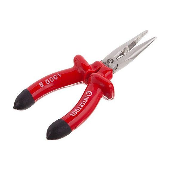 Довгогубці прямі 160 мм, діелектричні, Cr-V INTERTOOL NT-0326 | Зображення 1