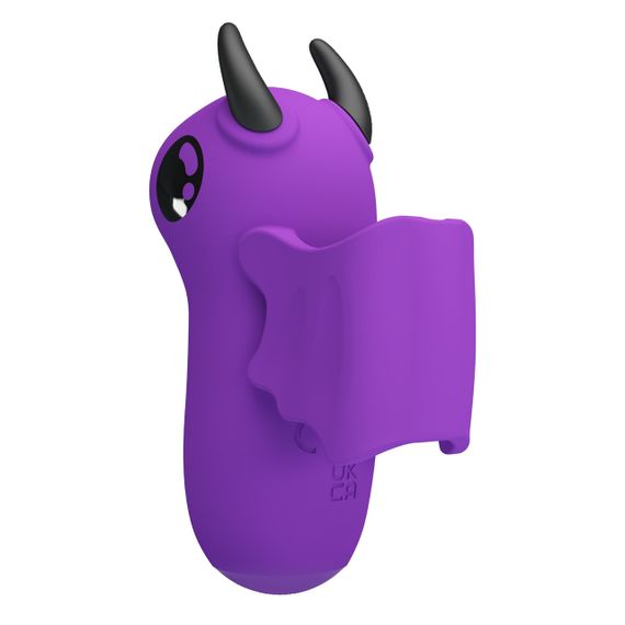 Вакуумний вібратор на палець PRETTY LOVE MAGIC DEVIL з ріжками, фіолетовий Sex Aura | Зображення 5