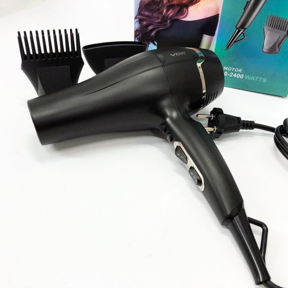 Фен для укладки волос унивесальный VGR V-450, Электрический фен для укладки волос с режимами HX-84 | Зображення 6