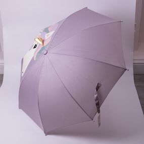 Класична дитяча парасолька-тростина механічна з поліестеру міцна надійна 8 спиць діаметр 89 см Фіолетовий HP-23-12V