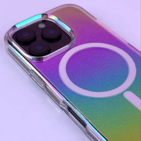 Чехол TPU Galaxy Sparkle (MagFit) для Apple iPhone 16 Pro (6.3") Chroma+Glitter | Зображення 4