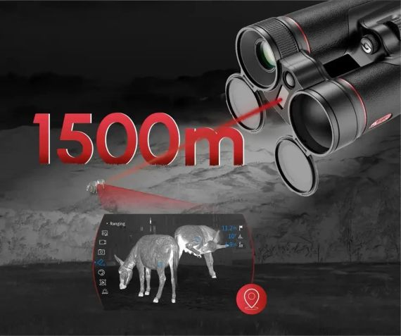 Бінокль Тепло/Цифра GUIDE TN650M 2.0 з далекоміром 1500 м | Зображення 6