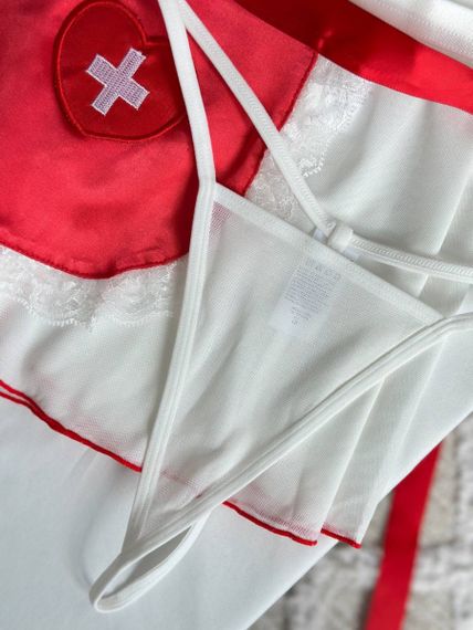 Спокусливий еротичний рольовий костюм медсестри з спідничкою | Зображення 4