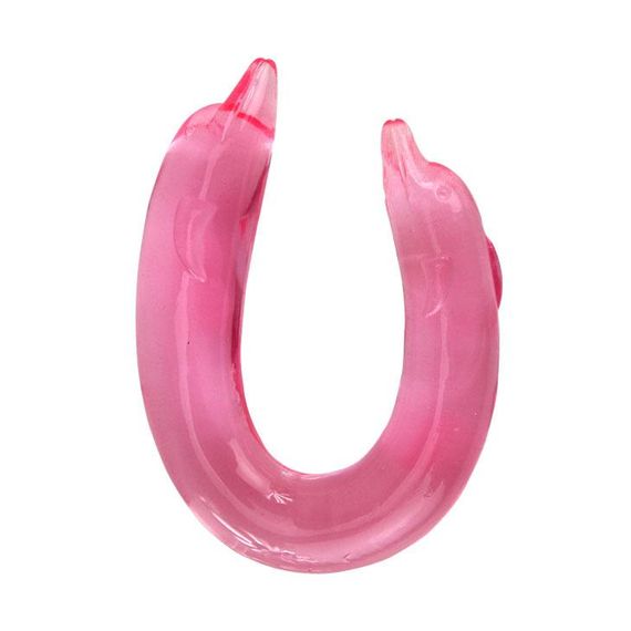 Двосторонній фалоімітатор - Double Dolphin Pink Sex Aura | Зображення 5