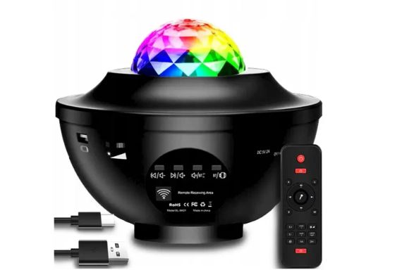 Лампа проектор Asato PROJEKTOR STARS STAR NIGHT LIGHT LED USB + пульт | Зображення 6