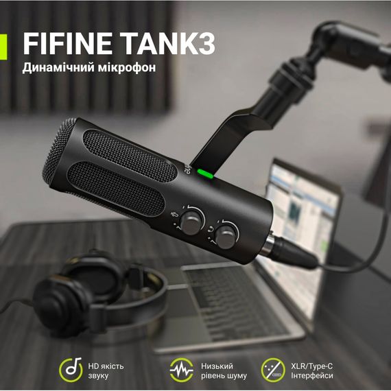 Мікрофон Fifine Tank 3 USB/XLR Black (Tank3) | Зображення 4