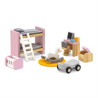 Игровой набор Viga Toys Деревянная мебель для кукол PolarB Детская комната (44036) | Зображення 1