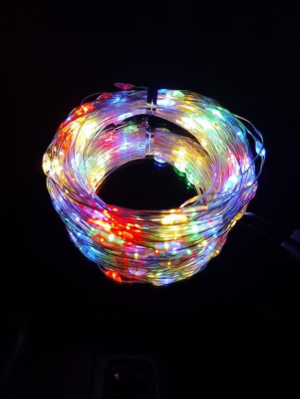 Гирлянда от USB "светодиодные капли" 20м, 200LED, мульти цвет, 8 режимов + пульт | Зображення 2