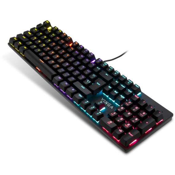 Клавіатура Vinga KBGM-101 LED Red Switch USB Black (KBGM-101 Black) | Зображення 1