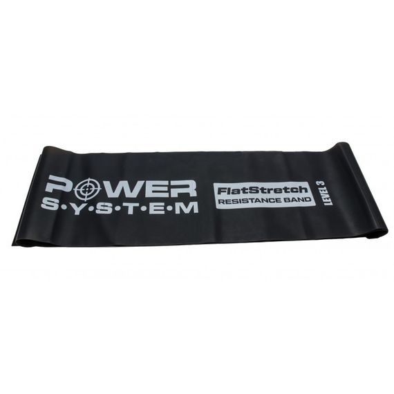 Стрічка-еспандер для спорту та реабілітації Power System PS-4123 Flat Stretch Band Level 3 Black (12-15кг.) | Зображення 2