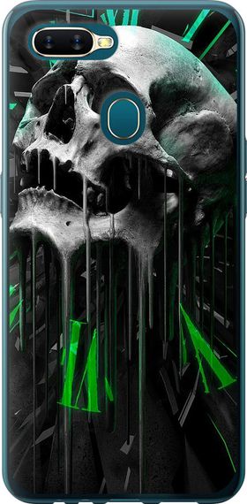 Чехол на Oppo A12 Череп-часы "4100u-2557-17620"