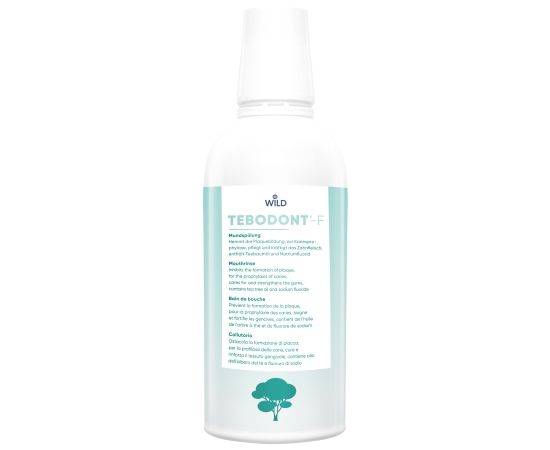 Ополіскувач для порожнини рота Dr. Wild TEBODONT-F з олією чайного дерева (1,5%), з фторидом, 500 мл