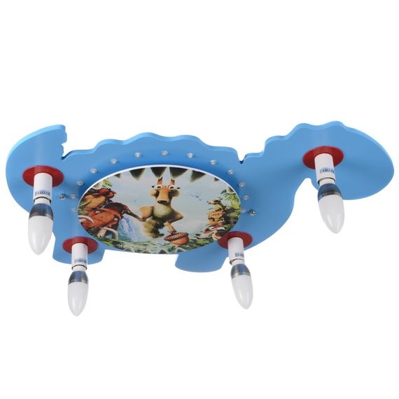 Люстра потолочная деревянная для детской E14 40W Mix (KL-418W/4)