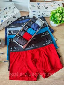 Мужской комплект трусов Armani Exchange, мужские трусы Армани в коробке на 3-5 штук, цена указана за 1 шт. M